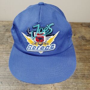 Vintage Camel Hat Cap Snap Back Joes Garage Styles Blue 90s